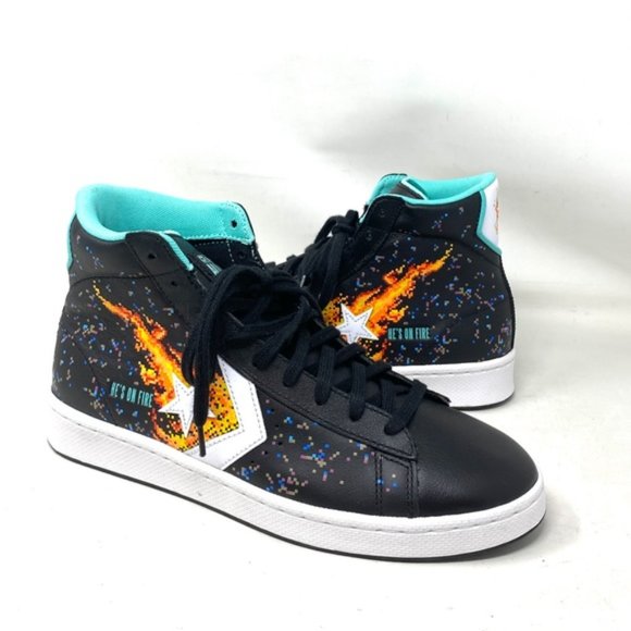 Converse Pro Leather Basketball High NBA Jam Shoes Black Men's Sneakers 171313C - Picture 8 of 11